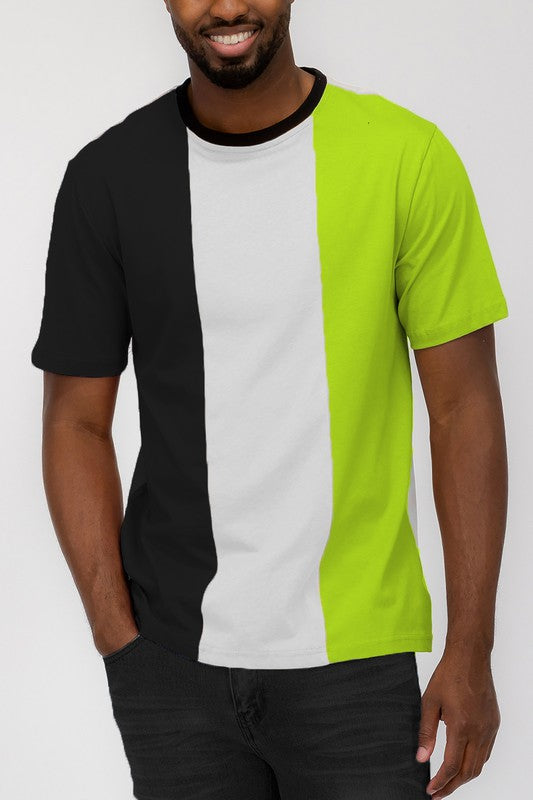 Men's Three Color Block T-Shirt